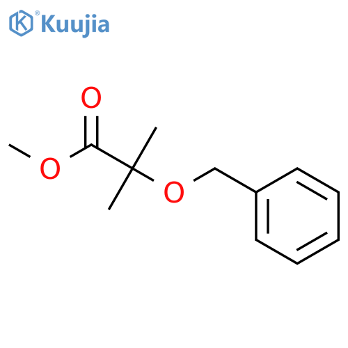Propanoic acid, 2-methyl-2-(phenylmethoxy)-, methyl ester structure