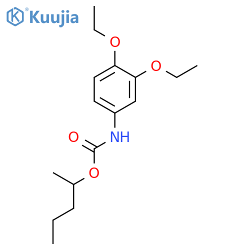 Carbamic acid, (3,4-diethoxyphenyl)-, 1-methylbutyl ester structure