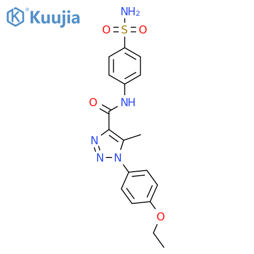 1-(4-ethoxyphenyl)-5-methyl-N-(4-sulfamoylphenyl)-1H-1,2,3-triazole-4-carboxamide structure
