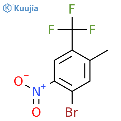 1-bromo-5-methyl-2-nitro-4-(trifluoromethyl)benzene structure