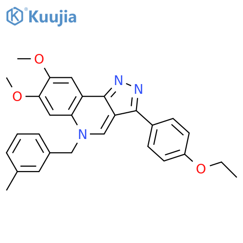 3-(4-ethoxyphenyl)-7,8-dimethoxy-5-(3-methylphenyl)methyl-5H-pyrazolo4,3-cquinoline structure