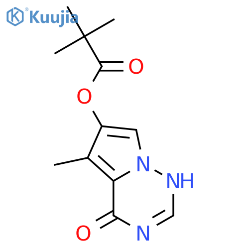 4-hydroxy-5-methylpyrrolo[2,1-f][1,2,4]triazin-6-yl 2,2-dimethylpropanoate structure