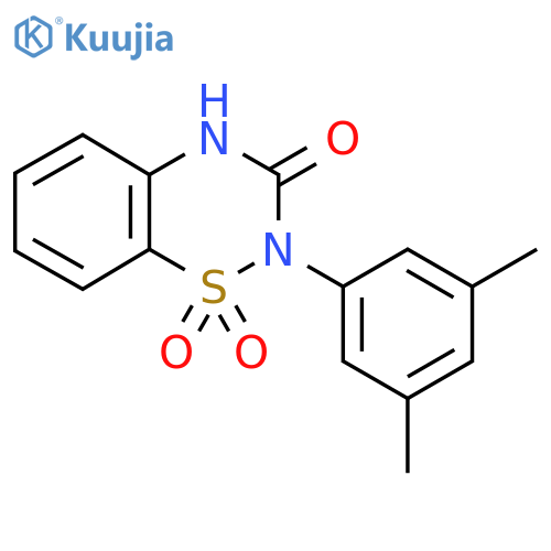 2-(3,5-dimethylphenyl)-3,4-dihydro-2H-1lambda6,2,4-benzothiadiazine-1,1,3-trione structure