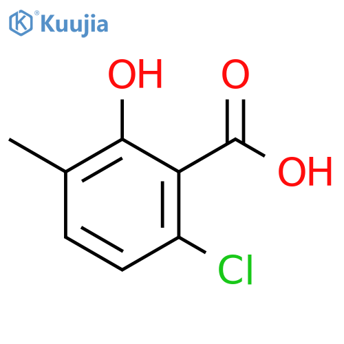 6-chloro-2-hydroxy-3-methylbenzoic acid structure