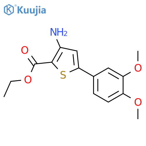 ETHYL 3-AMINO-5-(3,4-DIMETHOXYPHENYL)THIOPHENE-2-CARBOXYLATE structure