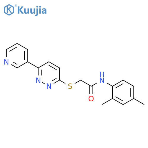N-(2,4-dimethylphenyl)-2-{6-(pyridin-3-yl)pyridazin-3-ylsulfanyl}acetamide structure