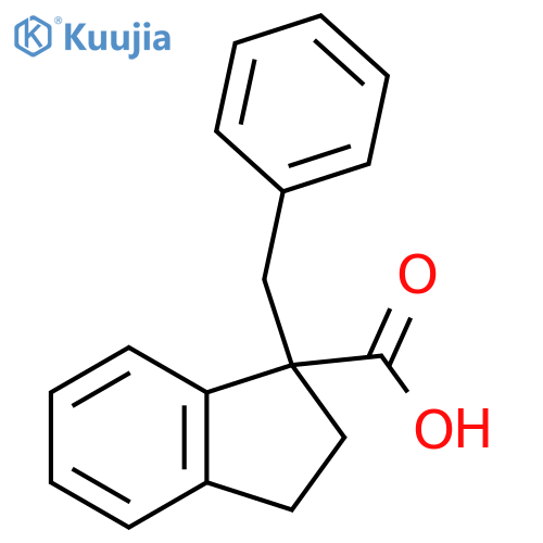 1-Benzyl-2,3-dihydro-1H-indene-1-carboxylic acid structure