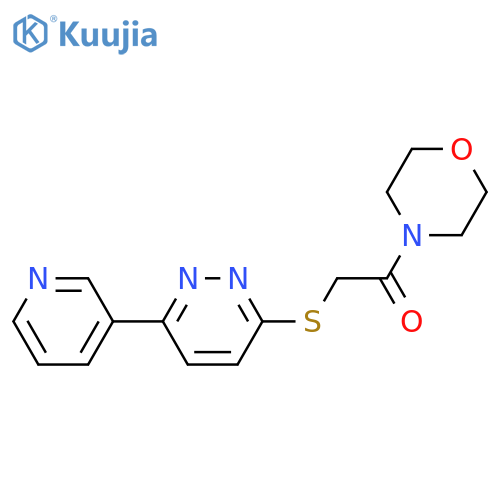 1-(morpholin-4-yl)-2-{6-(pyridin-3-yl)pyridazin-3-ylsulfanyl}ethan-1-one structure