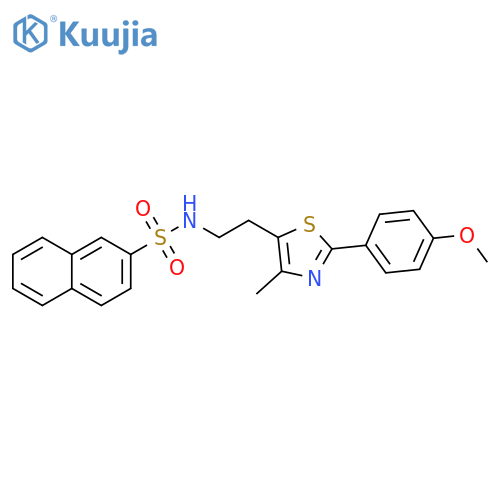 N-{2-2-(4-methoxyphenyl)-4-methyl-1,3-thiazol-5-ylethyl}naphthalene-2-sulfonamide structure