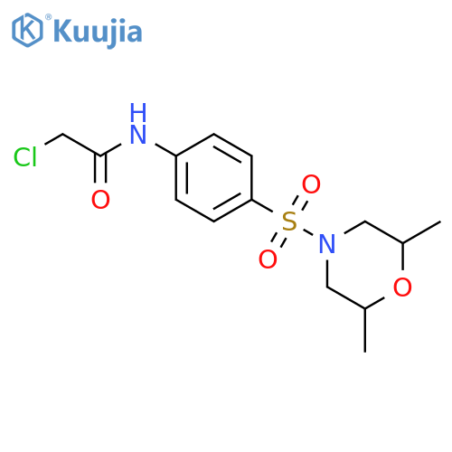 2-chloro-N-{4-[(2,6-dimethylmorpholin-4-yl)sulfonyl]phenyl}acetamide structure
