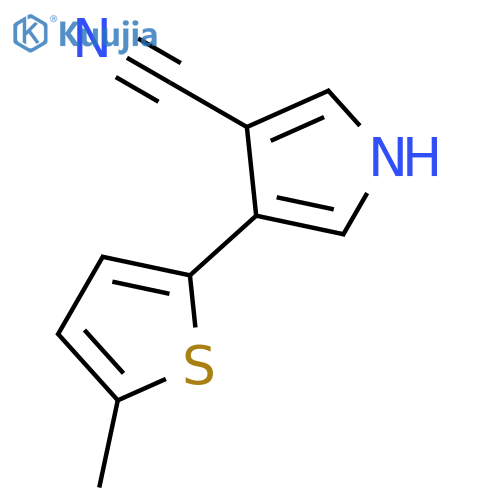 1H-Pyrrole-3-carbonitrile, 4-(5-methyl-2-thienyl)- structure