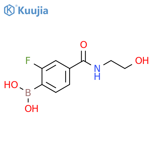 Boronic acid, B-[2-fluoro-4-[[(2-hydroxyethyl)amino]carbonyl]phenyl]- structure