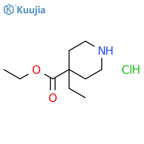 Ethyl 4-ethyl-4-piperidinecarboxylate hydrochloride structure