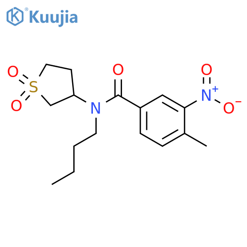 N-butyl-N-(1,1-dioxo-1lambda6-thiolan-3-yl)-4-methyl-3-nitrobenzamide structure