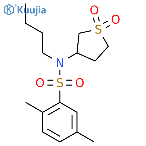 N-butyl-N-(1,1-dioxo-1lambda6-thiolan-3-yl)-2,5-dimethylbenzene-1-sulfonamide structure