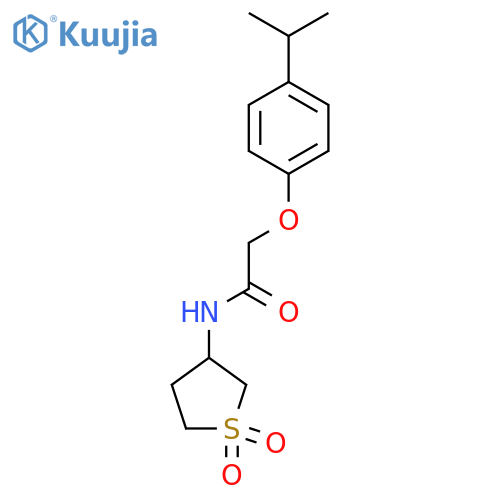 N-(1,1-dioxo-1lambda6-thiolan-3-yl)-2-4-(propan-2-yl)phenoxyacetamide structure