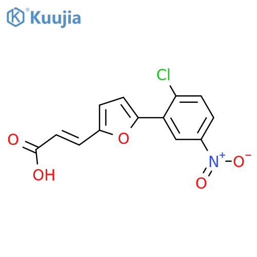 (E)-3-(5-(2-chloro-5-nitrophenyl)furan-2-yl)acrylic acid structure