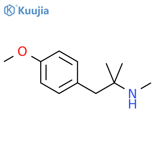 1-(4-methoxyphenyl)-2-methylpropan-2-yl(methyl)amine structure