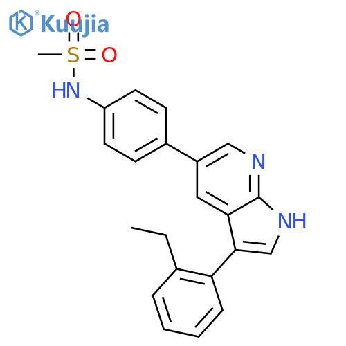 Methanesulfonamide,N-[4-[3-(2-ethylphenyl)-1H-pyrrolo[2,3-b]pyridin-5-yl]phenyl]- structure