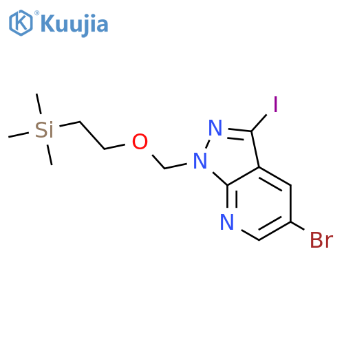 1H-Pyrazolo[3,4-b]pyridine,5-bromo-3-iodo-1-[[2-(trimethylsilyl)ethoxy]methyl]- structure