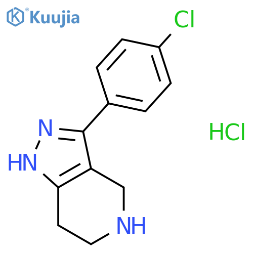 3-(4-Chlorophenyl)-1H,4H,5H,6H,7H-pyrazolo4,3-cpyridine Hydrochloride structure