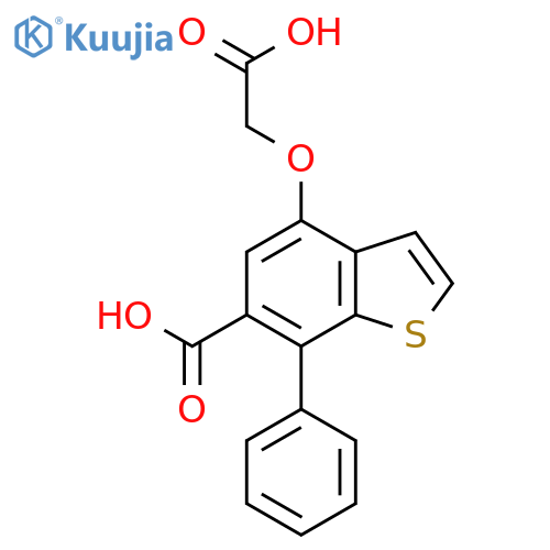 Benzo[b]thiophene-6-carboxylic acid, 4-(carboxymethoxy)-7-phenyl- structure