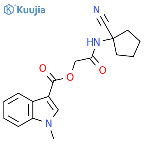 [(1-cyanocyclopentyl)carbamoyl]methyl 1-methyl-1H-indole-3-carboxylate structure