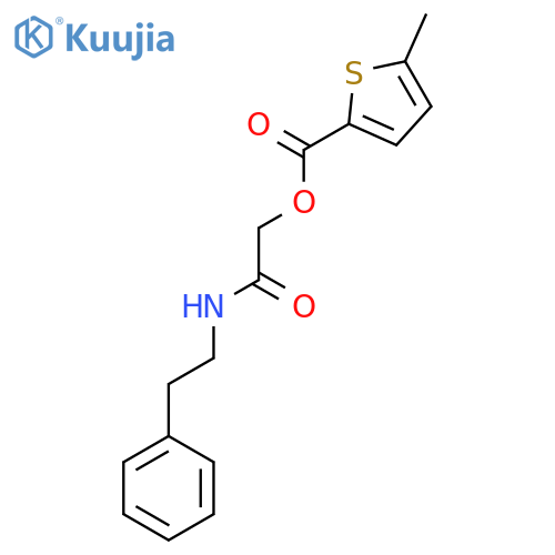 (2-phenylethyl)carbamoylmethyl 5-methylthiophene-2-carboxylate structure