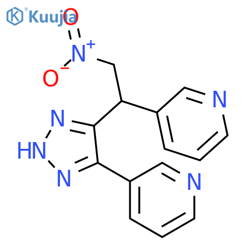 PYRIDINE, 3-[5-[2-NITRO-1-(3-PYRIDINYL)ETHYL]-1H-1,2,3-TRIAZOL-4-YL]- structure
