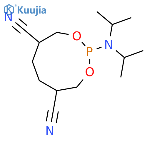 PHOSPHORAMIDOUS ACID, BIS(1-METHYLETHYL)-, 1,2-ETHANEDIYLBIS(2-CYANOETHYL) ESTER structure