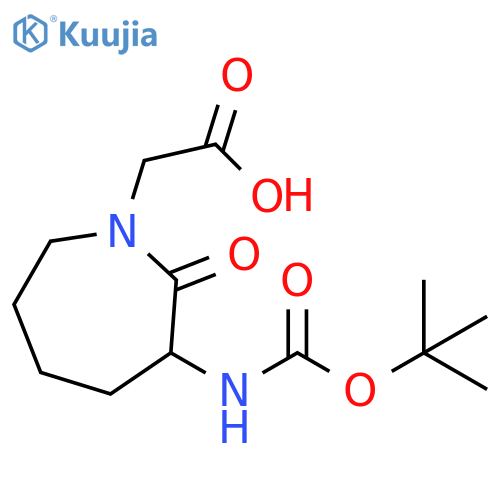 2-(3-{(tert-Butoxy)carbonylamino}-2-oxoazepan-1-yl)acetic Acid structure
