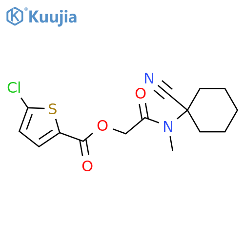 [(1-Cyanocyclohexyl)(methyl)carbamoyl]methyl 5-chlorothiophene-2-carboxylate structure
