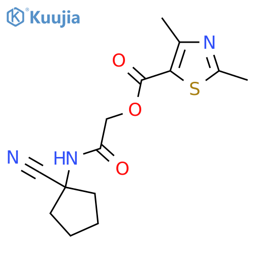 [(1-Cyanocyclopentyl)carbamoyl]methyl 2,4-dimethyl-1,3-thiazole-5-carboxylate structure