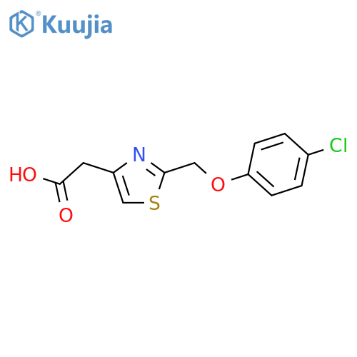 2-2-(4-Chlorophenoxymethyl)-1,3-thiazol-4-ylacetic Acid structure
