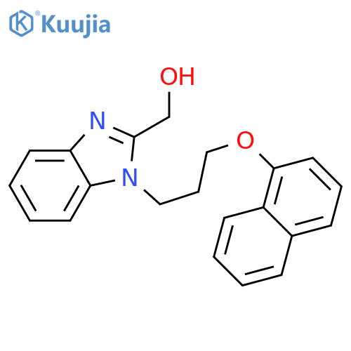 {1-3-(naphthalen-1-yloxy)propyl-1H-1,3-benzodiazol-2-yl}methanol structure