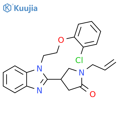4-{1-2-(2-chlorophenoxy)ethyl-1H-1,3-benzodiazol-2-yl}-1-(prop-2-en-1-yl)pyrrolidin-2-one structure