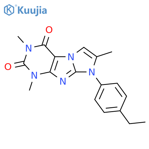 8-(4-ethylphenyl)-1,3,7-trimethyl-1H,2H,3H,4H,8H-imidazo1,2-gpurine-2,4-dione structure