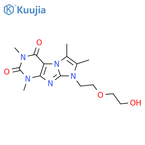 8-2-(2-hydroxyethoxy)ethyl-1,3,6,7-tetramethyl-1H,2H,3H,4H,8H-imidazo1,2-gpurine-2,4-dione structure