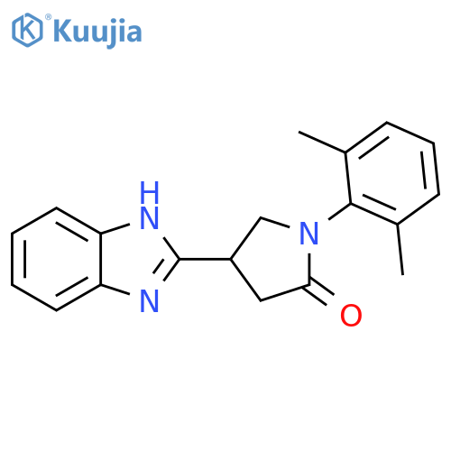 4-(1H-1,3-benzodiazol-2-yl)-1-(2,6-dimethylphenyl)pyrrolidin-2-one structure