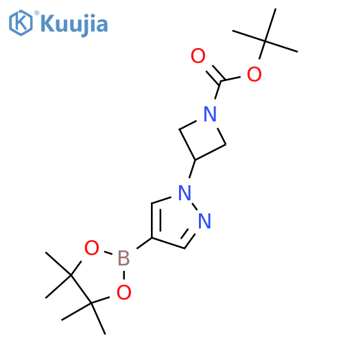 Tert-butyl 3-[4-(tetramethyl-1,3,2-dioxaborolan-2-yl)-1H-pyrazol-1-yl]azetidine-1-carboxylate structure