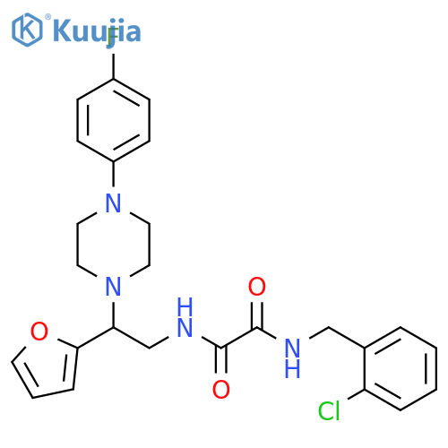 N'-(2-chlorophenyl)methyl-N-{2-4-(4-fluorophenyl)piperazin-1-yl-2-(furan-2-yl)ethyl}ethanediamide structure