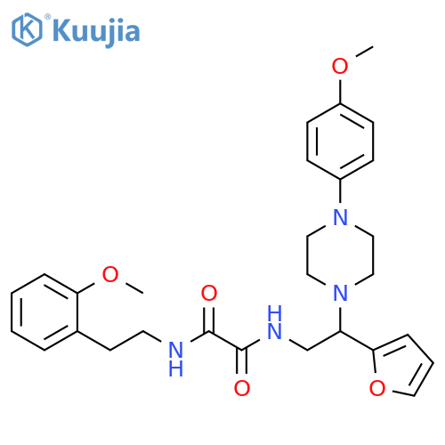 N-2-(furan-2-yl)-2-4-(4-methoxyphenyl)piperazin-1-ylethyl-N'-2-(2-methoxyphenyl)ethylethanediamide structure