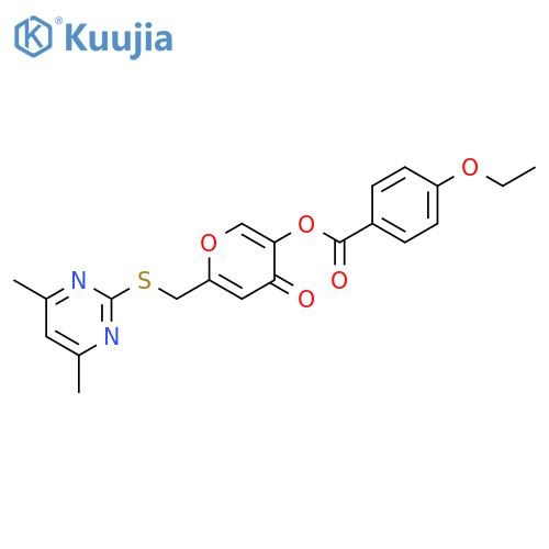 6-{(4,6-dimethylpyrimidin-2-yl)sulfanylmethyl}-4-oxo-4H-pyran-3-yl 4-ethoxybenzoate structure