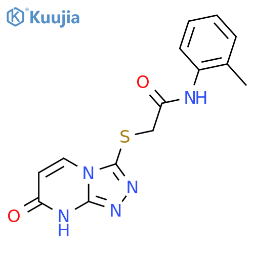 N-(2-methylphenyl)-2-({7-oxo-7H,8H-1,2,4triazolo4,3-apyrimidin-3-yl}sulfanyl)acetamide structure