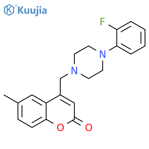 4-{4-(2-fluorophenyl)piperazin-1-ylmethyl}-6-methyl-2H-chromen-2-one structure