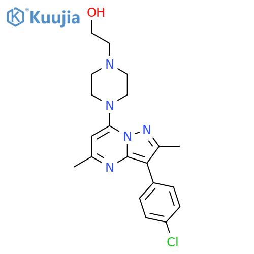 2-{4-3-(4-chlorophenyl)-2,5-dimethylpyrazolo1,5-apyrimidin-7-ylpiperazin-1-yl}ethan-1-ol structure