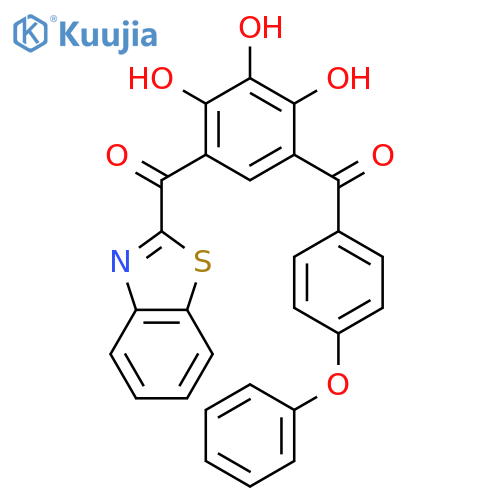 Benzo[d]thiazol-2-yl(2,3,4-trihydroxy-5-(4-phenoxybenzoyl)phenyl)methanone structure