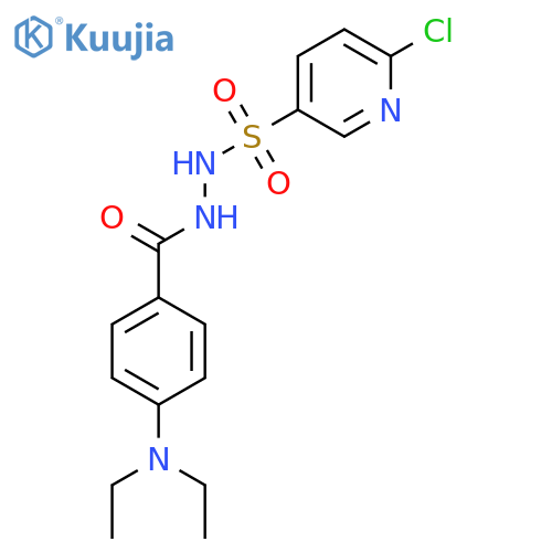 N'-(6-chloropyridin-3-yl)sulfonyl-4-(diethylamino)benzohydrazide structure