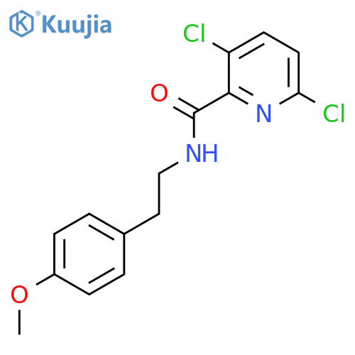 3,6-dichloro-N-[2-(4-methoxyphenyl)ethyl]pyridine-2-carboxamide structure