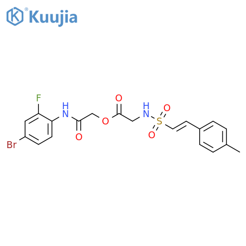 N-[[2-(4-Methylphenyl)ethenyl]sulfonyl]glycine 2-[(4-bromo-2-fluorophenyl)amino]-2-oxoethyl ester structure